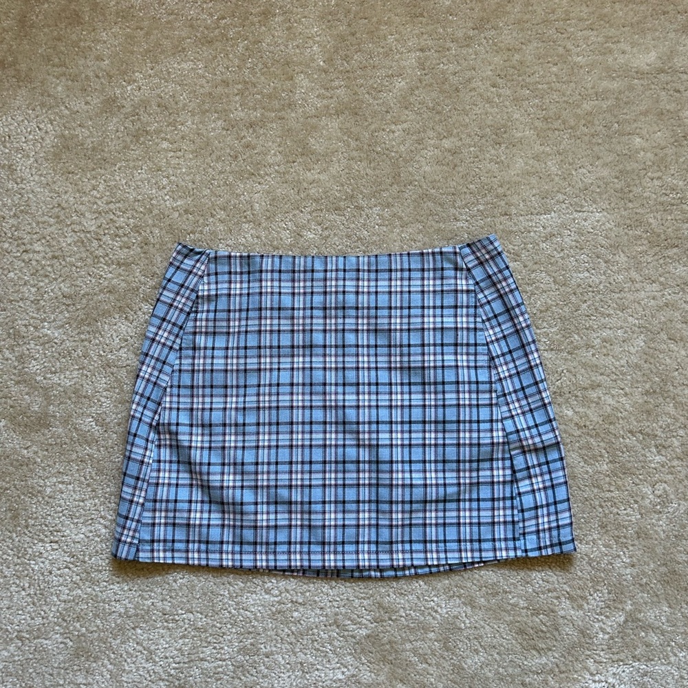 Urban Outfitters | Plaid Blue Mini Skirt